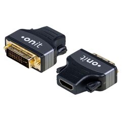 ONIT F01498 Kabeladapter DVI-D HDMI Schwarz, Grau