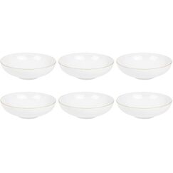 Furber. F01595 Speiseschüssel Suppenschüssel 0,8 l Rund Knochenporzellan Weiß 6 Stück(e)