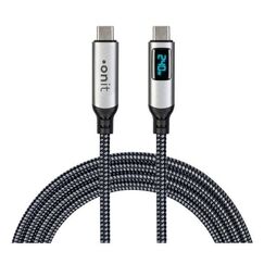 ONIT F01623 USB Kabel USB4 Gen 2x2 1 m USB C 40 Gbit/s 240 W Schwarz, Grau