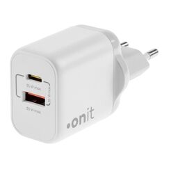 ONIT F02794 Ladegerät für Mobilgeräte Universal Weiß AC Schnellladung Drinnen, Farbe: Weiß