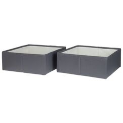 COCON F03070 Aufbewahrungsbox Quadratisch Textil Grau