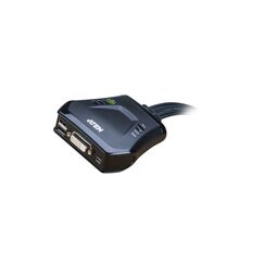 ATEN CS22D Tastatur/Video/Maus (KVM)-Switch Schwarz