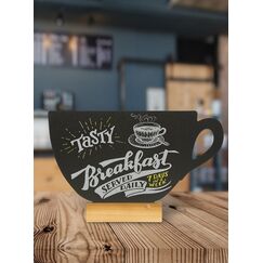 Securit FBT-CUP Kreidetafel Schwarz Melamin, Harz, Holz