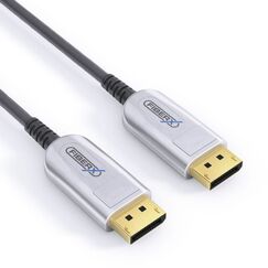 FiberX FX-I260-100 DisplayPort-Kabel 100 m Schwarz, Silber