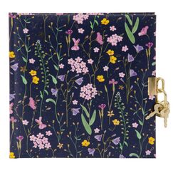 Goldbuch Tagebuch 96 Seiten, 16.5 x 16.5 cm, Meadow Miracles Blue