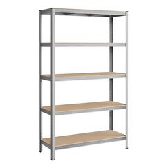 Songmics GLR060E01 Ablage & Regal Mitteldichte Faserplatte (MDF) Stahl Silber