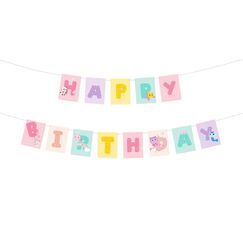 PartyDeco Banner Happy Birthday Gabby's Dollhouse, 180 x 15 cm, mix