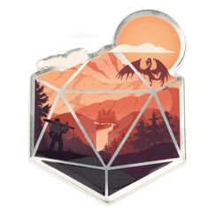 GlassStaff The d20 Hero Pin Anstecknadel Emaille