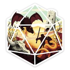 GlassStaff Dragon D20 Sticker Dekorativer Aufkleber Vinyl Sand 1 Stück(e)