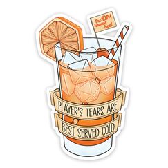GlassStaff Player's Tears Sticker Dekorativer Aufkleber Vinyl Orange 1 Stück(e)