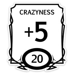 GlassStaff Stat Block Crazy Sticker Dekorativer Aufkleber Vinyl Schwarz, Weiß 1 Stück(e)