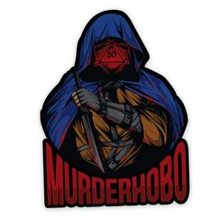 GlassStaff Murderhobo Sticker Dekorativer Aufkleber Vinyl Blau, Braun, Rot 1 Stück(e)