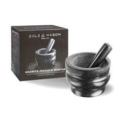 Cole & Mason H100379 Mörser & Stößel Schwarz Granit Mörtel & Stößel