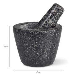 Cole & Mason H112032 Mörser & Stößel Schwarz Granit Mörtel & Stößel