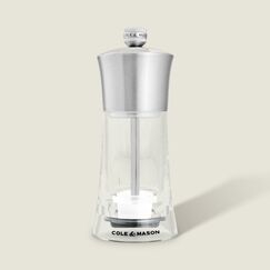 Cole & Mason H243006 Gewürzmühle Salz- und Pfeffermühlen-Set Silber, Transparent