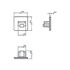 DeLOCK 64019 Steckdosensicherung RJ-45 Weiß 10 Stück(e)