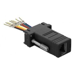 DeLOCK 66166 Kabeladapter Sub-D Rj-45 Schwarz, Edelstahl