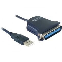DeLOCK USB to Printer cable 1,8m Paralleles Kabel Schwarz