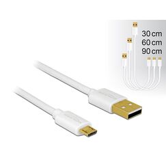 DeLOCK 83679 USB Kabel USB 2.0 USB A Micro-USB B Weiß