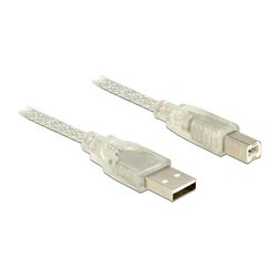 DeLOCK 83894 USB Kabel USB 2.0 2 m USB A USB B 0,48 Gbit/s Transparent