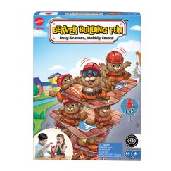 Mattel Games Lustiges Biber-Bauspiel für Kinder, Familien und Spieleabende
