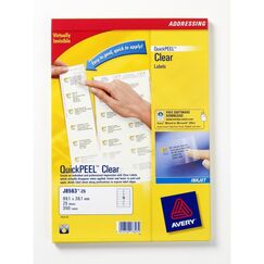 Avery J8563-25 selbstklebendes Etikett Transparent 350 Stück(e)