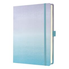 JOLIE JB100 Notizbuch A5+ 100 Blätter Blau, Elfenbein, Violett, Farbe: Blau, Elfenbein, Violett