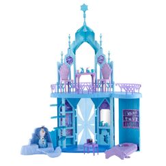 Disney Frozen Disney Die Eiskönigin Elsas Eispalast Schloss-Spielset mit Olaf, 5 Spielbereichen und 21 Zubehörteilen
