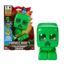 Minecraft Mein Haustier-Creeper interaktives Spielzeug, Actionfigur mit Lichtern, Geräuschen und explodierendem Spielspaß