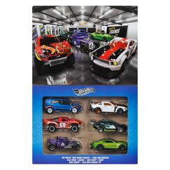 Hot Wheels Die-Cast-Spielzeugautos und -Trucks im Maßstab 1:64, Set mit 6 HW Legends-Fahrzeugen (Stile können abweichen) [exklusiv bei Walmart]