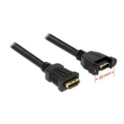 DeLOCK 0.25m 2xHDMI HDMI-Kabel 0,25 m HDMI Typ A (Standard) Schwarz