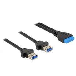 DeLOCK 85244 USB Kabel 0,8 m Schwarz