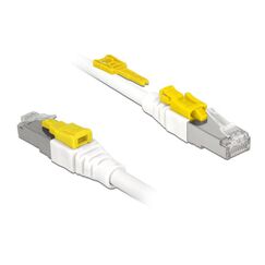 DeLOCK 85331 Netzwerkkabel Weiß 1 m Cat6a S/FTP (S-STP), Farbe: Weiß, Länge: 1 m