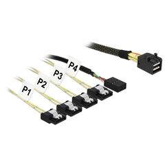 DeLOCK 85732 Serial Attached SCSI (SAS)-Kabel 1 m Schwarz, Grün