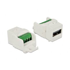 DeLOCK 86376 Keystone-Modul, Farbe: Weiß