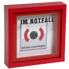 Trendcompany KA-800-38 Spardose Rot Glas, Holz