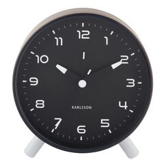 Karlsson KA6029BK Wecker Quarzwecker Schwarz, Farbe: Schwarz