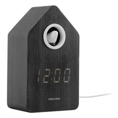 Karlsson KA6061BK Wecker Digitaler Wecker Schwarz, Farbe: Schwarz