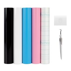Silhouette KIT-VINYL-2 Hitzetransfervinyl Hitzebeständige Vinylrolle 4 Blätter