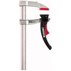 BESSEY KliKlamp Schraubzwinge 30 cm Edelstahl, Schwarz, Rot