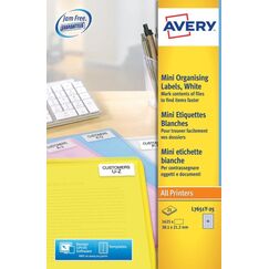 Avery White Mini Label - Laser - L7651 Gelb