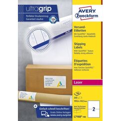 Avery L7168-100 selbstklebendes Etikett Rechteck Permanent Weiß 200 Stück(e)