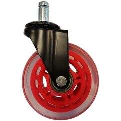 LC-Power LC-CASTERS-7BR-SPEED Büro- & Computerstuhl-Teil Rot Kunststoff, Gummi Lenkrolle