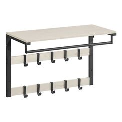 Vasagle LCR101W03 Gaderobe Wand-montiert 10 Haken Schwarz