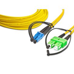 Lightwin LDP-09 LC-SC/APC 1.0 InfiniBand/Glasfaserkabel 1 m 2x LC 2x SC Gelb, Farbe: Gelb, Länge: 1 m