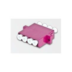 Lightwin LWL Kupplung Quad LC-LC (4-fach), OM4, Multimode, plastik, violet, LWL-Steckverbinder 1 Stück(e) Violett