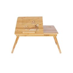 Songmics Verstellbarer Laptoptisch Bambus