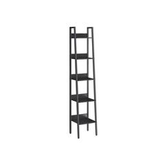Vasagle LLS109B56 Regal Regal für Leitern Freistehend Spanholzplatte, Stahl Schwarz