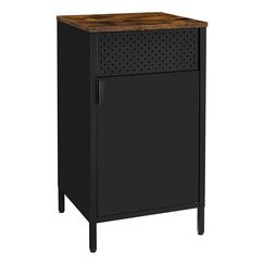 Songmics LSC101B01 Aufbewahrungsschrank für Badezimmer Schwarz, Braun
