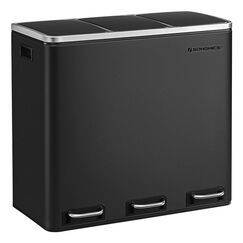 Songmics LTB54BK Mülleimer 54 l Rechteckig Stahl Schwarz